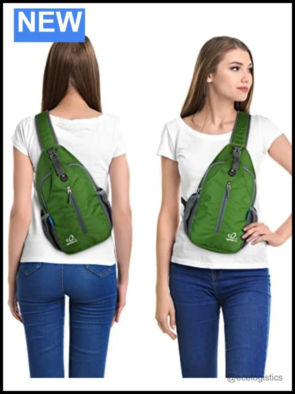 Polyester Crossbody Sling Backpack Daypack Hiking Travel Bag